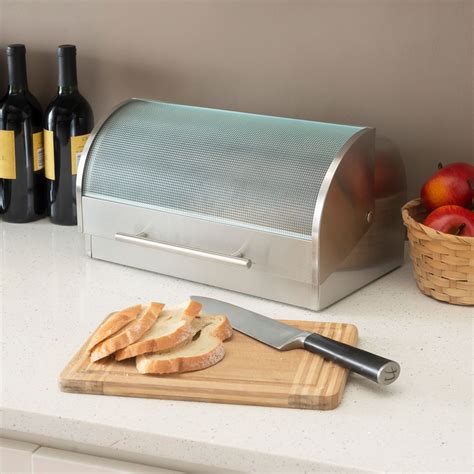 amazon metal bread box|stainless steel bread box walmart.